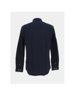 Chemise slim fit à motifs imprimés bleu marine homme - Izac