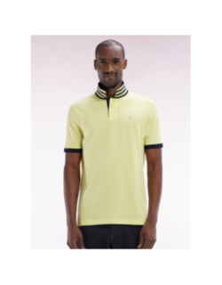 Polo à manches courtes en coton pima jaune homme - Eden Park