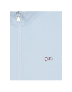 Sweat zippé en coton à coupe droite bleu ciel homme - Eden Park