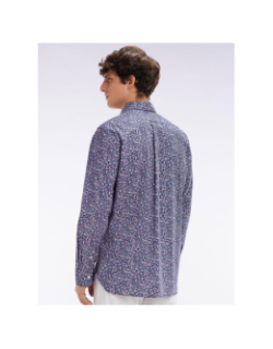 Chemise en popeline à motif floral bleu marine homme - Eden Park