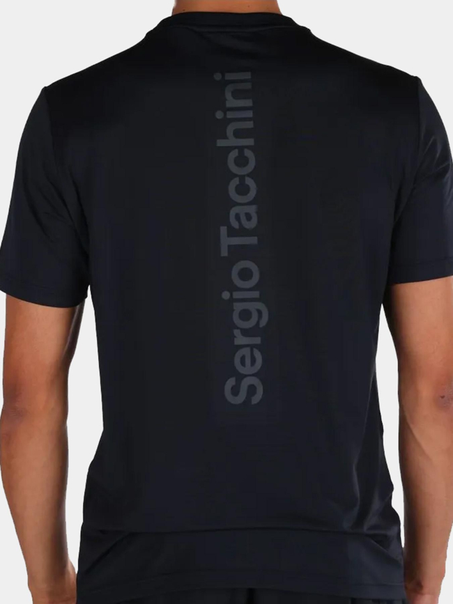 T-shirt à manches courtes pelle noir homme - Sergio Tacchini