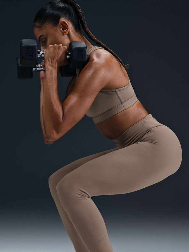 Legging long taille haute one marron femme - Nike