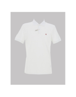 Polo en piqué de coton blanc homme - Calvin Klein Jeans