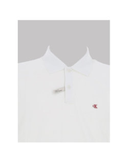 Polo en piqué de coton blanc homme - Calvin Klein Jeans