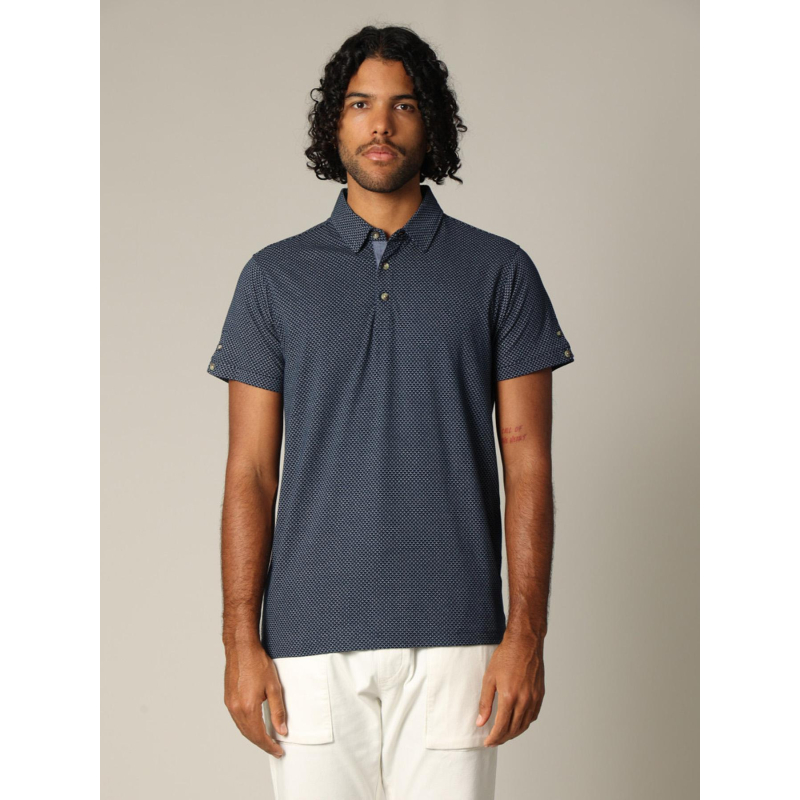 Polo à manches courtes rainleso bleu homme - Deeluxe