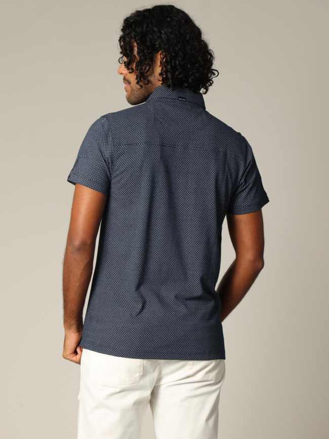 Polo à manches courtes rainleso bleu homme - Deeluxe