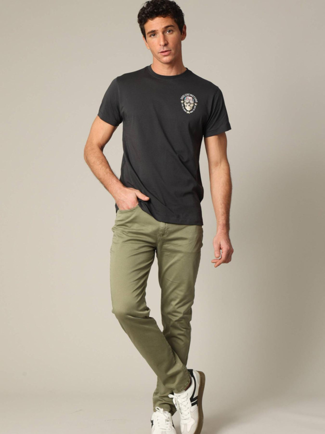 T-shirt à manches courtes dekari noir homme - Deeluxe