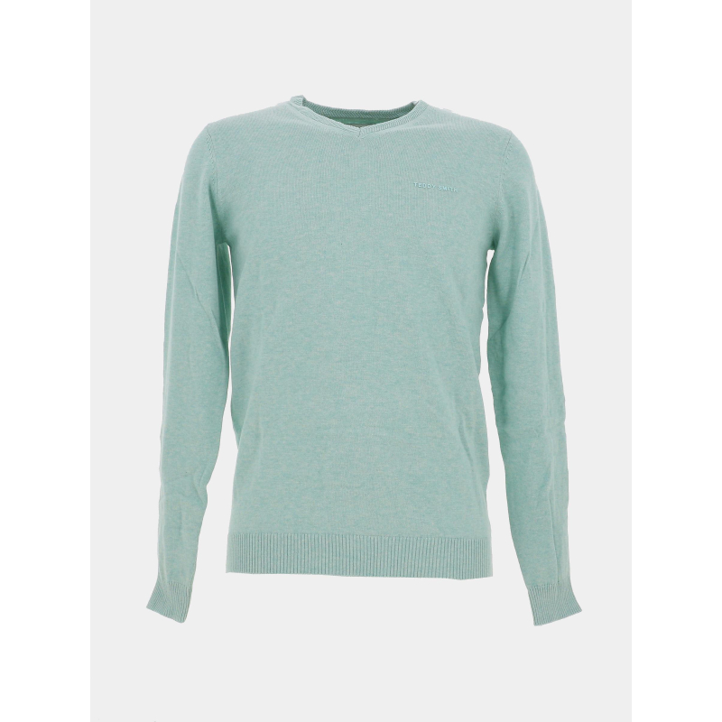 Pull col v pulser 3 vert d'eau homme - Teddy Smith