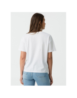 T-shirt à manches courtes à logo argenté blanc femme - Tiffosi