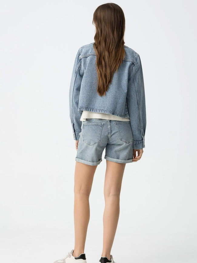 Short en jean rachel 43 washed bleu femme - Tiffosi