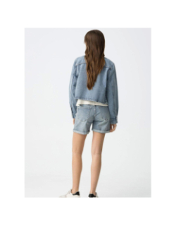 Short en jean rachel 43 washed bleu femme - Tiffosi