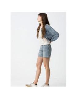 Short en jean rachel 43 washed bleu femme - Tiffosi