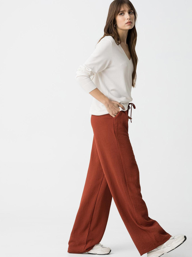 Pantalon fluide mel 3 rouge femme - Tiffosi