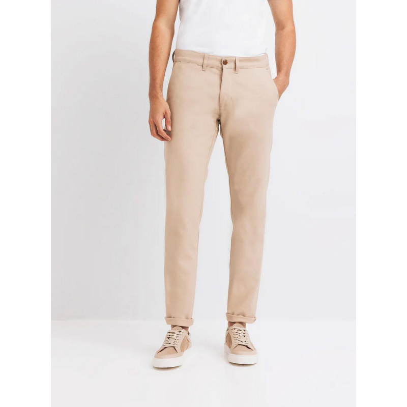 Pantalon chino slim fit pecop beige homme - Izac