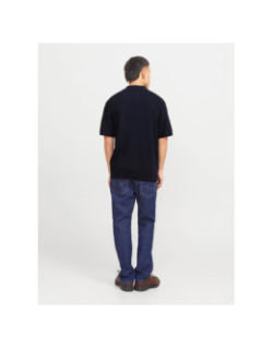 Polo maille cooper bleu marine homme - Jack & Jones