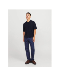 Polo maille cooper bleu marine homme - Jack & Jones