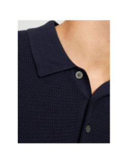 Polo maille cooper bleu marine homme - Jack & Jones