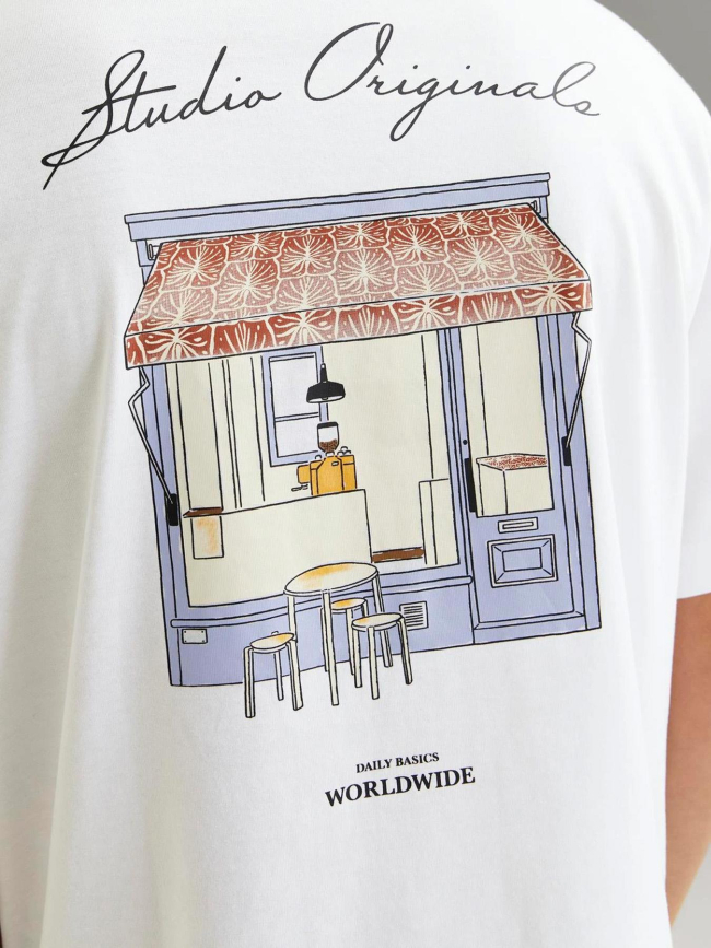 T-shirt jorislington blanc homme - Jack & Jones