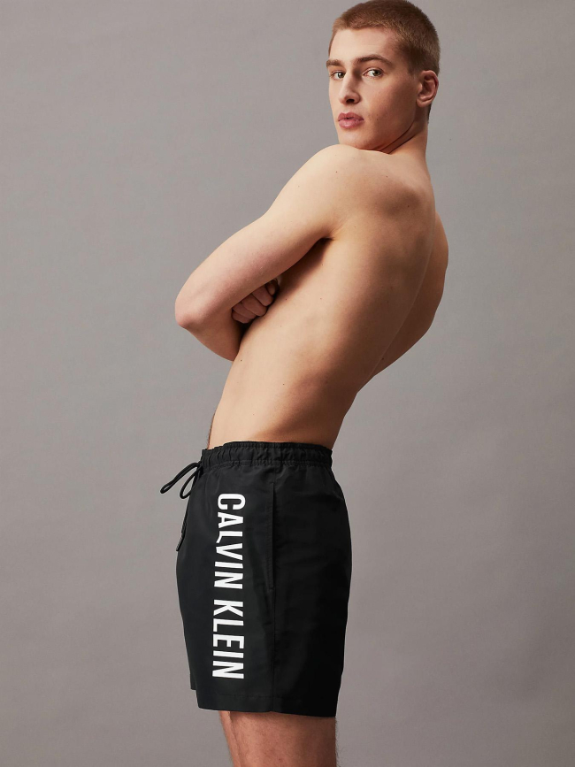 Short de bain medium drawstring noir homme - Calvin Klein