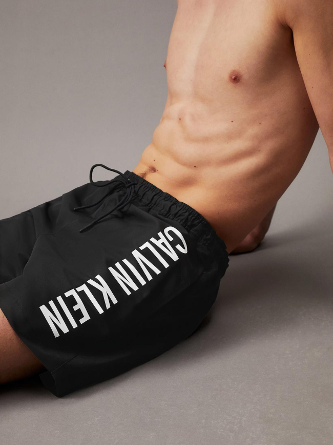 Short de bain medium drawstring noir homme - Calvin Klein