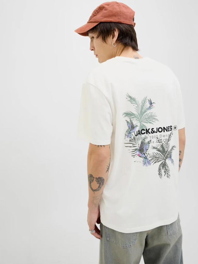 T-shirt hawai blanc homme - Jack & Jones