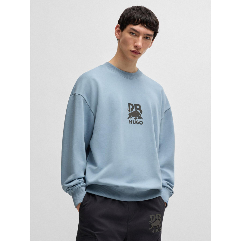 Sweat oversize RB avec logo en carbone bleu homme - Hugo