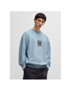 Sweat oversize RB avec logo en carbone bleu homme - Hugo