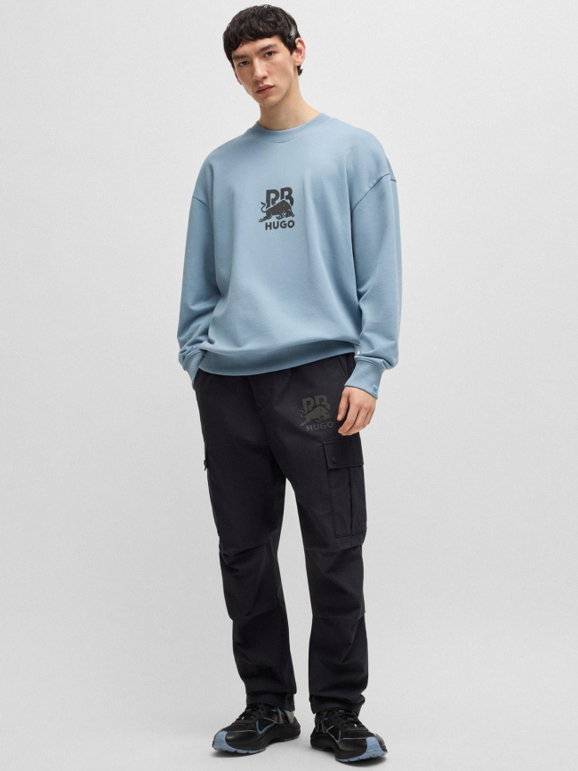 Sweat oversize RB avec logo en carbone bleu homme - Hugo