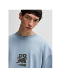 Sweat oversize RB avec logo en carbone bleu homme - Hugo