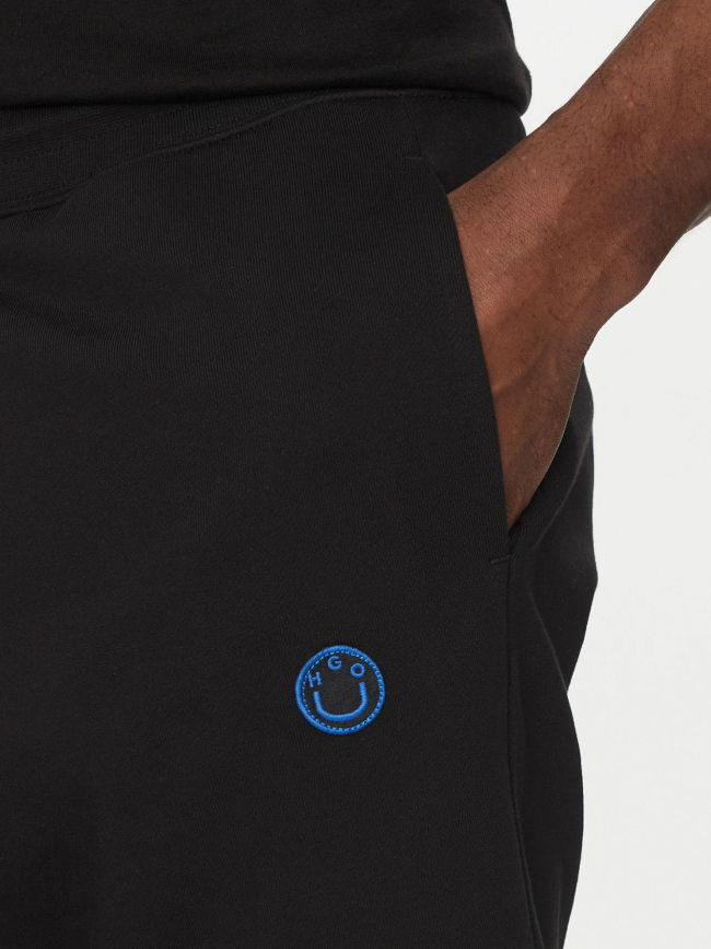 Short en molleton de coton nylsho noir homme - Hugo