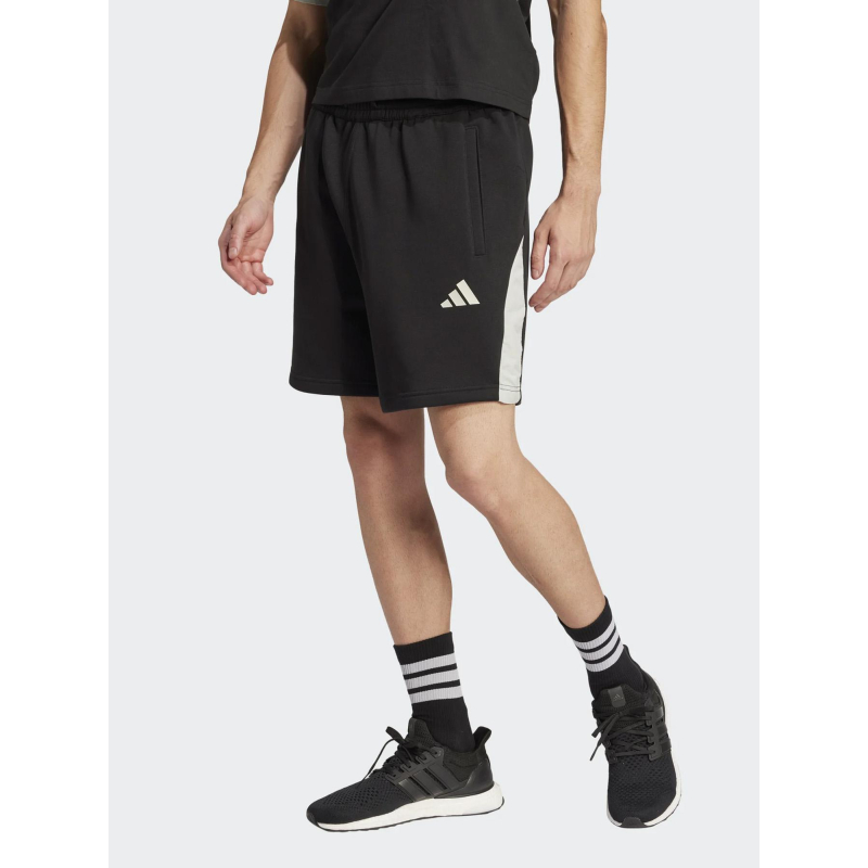 Short en coton essentials colorblock noir homme - Adidas