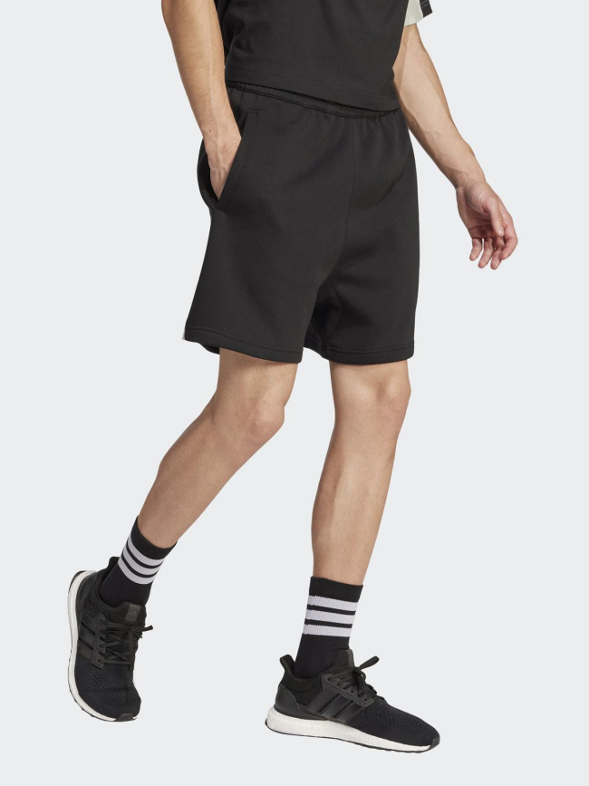 Short en coton essentials colorblock noir homme - Adidas