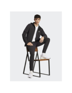 Veste mi-saison zippée à capuche noir homme - Adidas