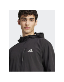 Veste mi-saison zippée à capuche noir homme - Adidas