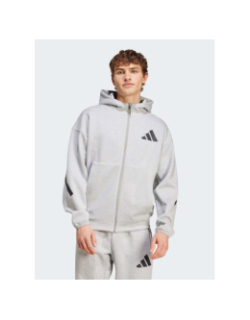 Sweat à capuche Z.N.E gris homme - Adidas