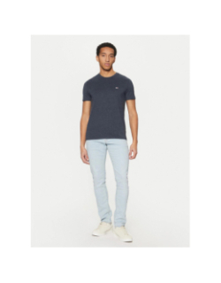 T-shirt slim jaspe bleu marine homme - Tommy Jeans