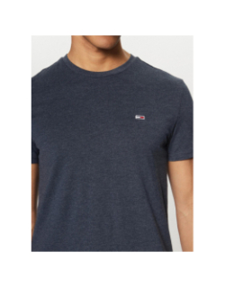 T-shirt slim jaspe bleu marine homme - Tommy Jeans