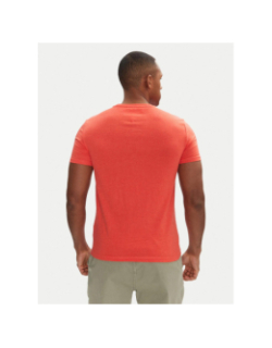 T-shirt uni slim jaspe corail homme - Tommy Jeans