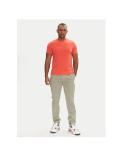T-shirt uni slim jaspe corail homme - Tommy Jeans