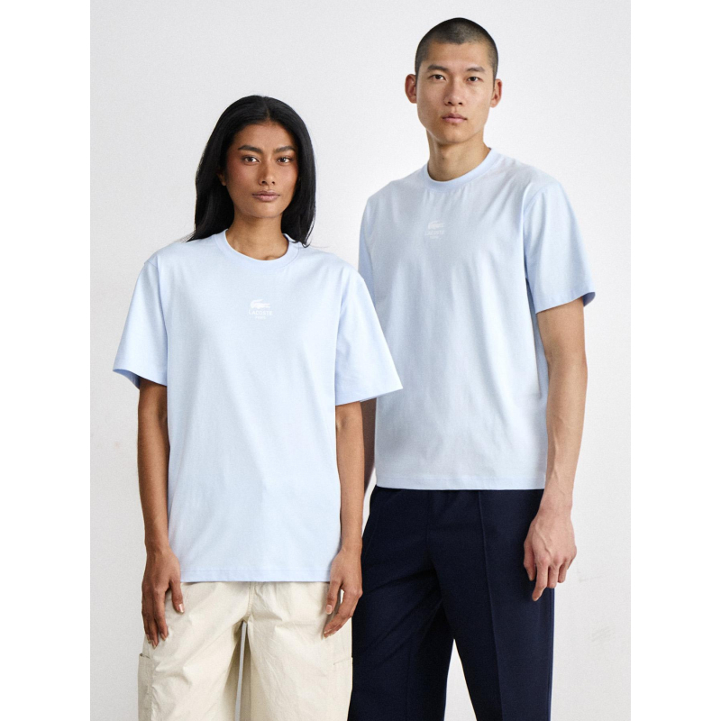 T-shirt à petit imprimé signature bleu adulte - Lacoste