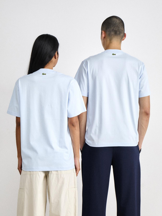 T-shirt à petit imprimé signature bleu adulte - Lacoste