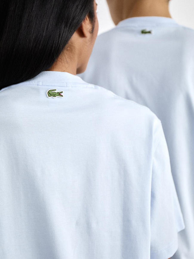 T-shirt à petit imprimé signature bleu adulte - Lacoste