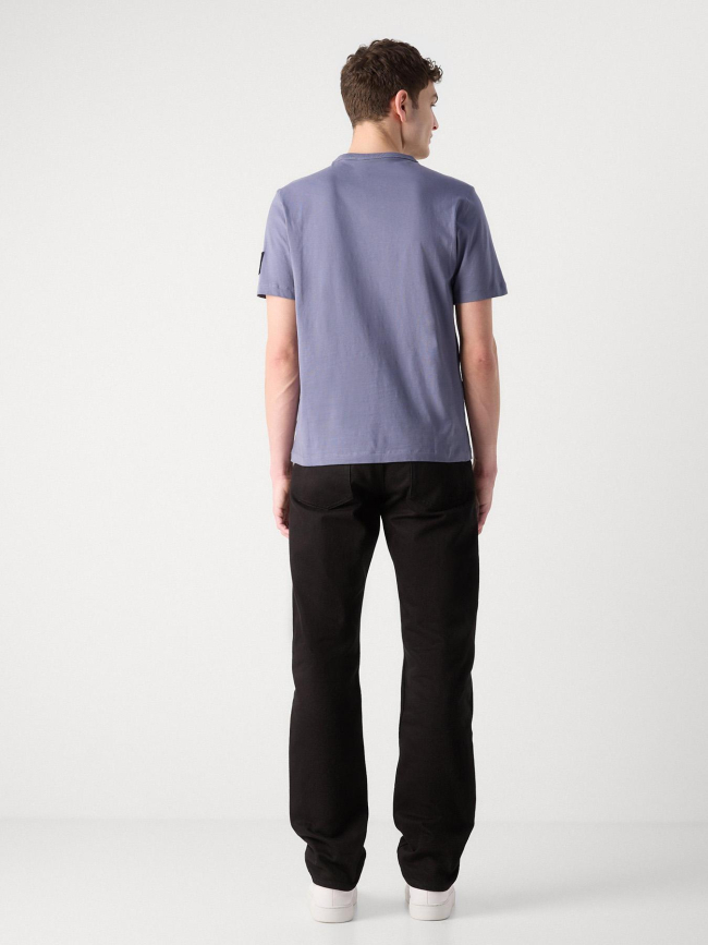 T-shirt badge regular bleu gris homme - Calvin Klein Jeans