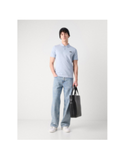 Polo stretch en piqué slim fit bleu homme - Calvin Klein