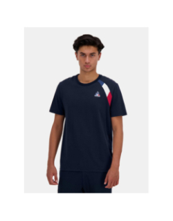 T-shirt mc à détails tricolores bleu marine homme - Le Coq Sportif