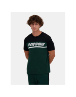 T-shirt contemporain vert et noir homme - Le Coq Sportif