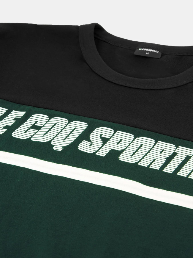 T-shirt contemporain vert et noir homme - Le Coq Sportif