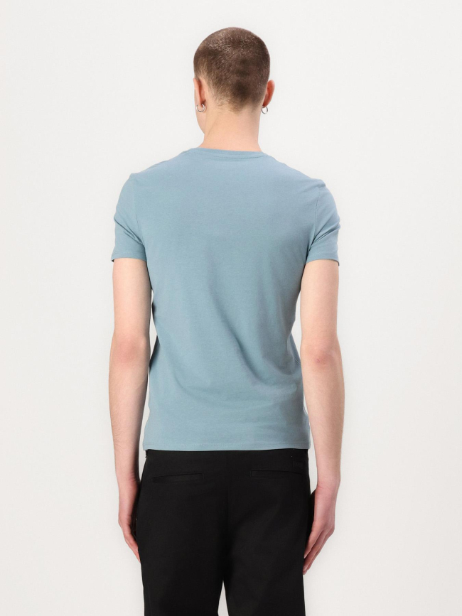 T-shirt manches courtes super slim fit core bleu homme - Guess