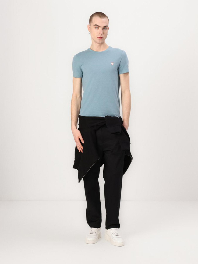 T-shirt manches courtes super slim fit core bleu homme - Guess