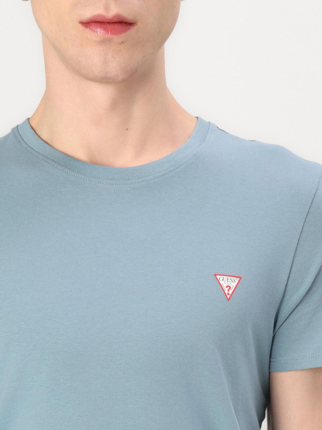 T-shirt manches courtes super slim fit core bleu homme - Guess